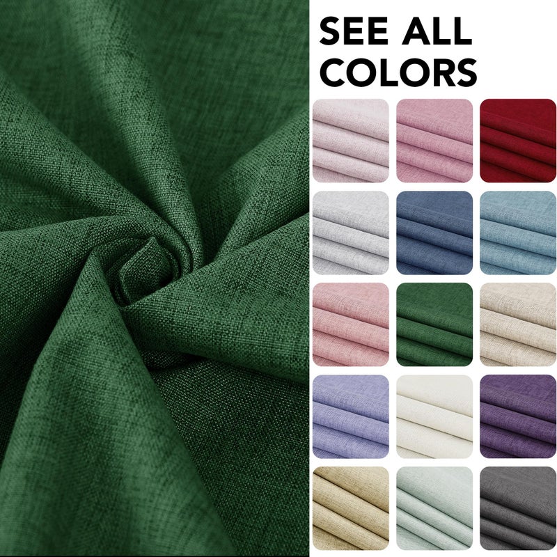 Deconovo Total Blackout Curtains, Thermal Insulated Linen Look Grommet Drapes for Bedroom Living Room and Patio Door, Light Blocking Privacy Window Panels, Dark, 52W x 95L, 2 Panels - Image 5